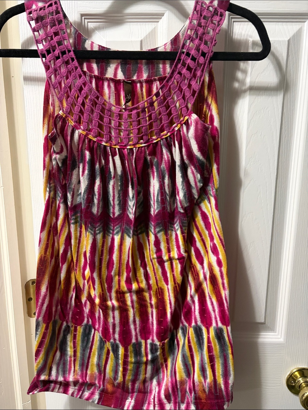 Crochet Yoke Tie-Dye Tank